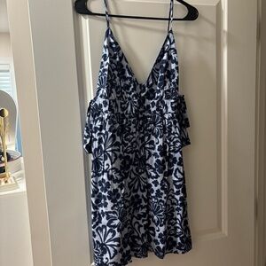 American Eagle Outfitters Blue and White Floral Mini Dress
